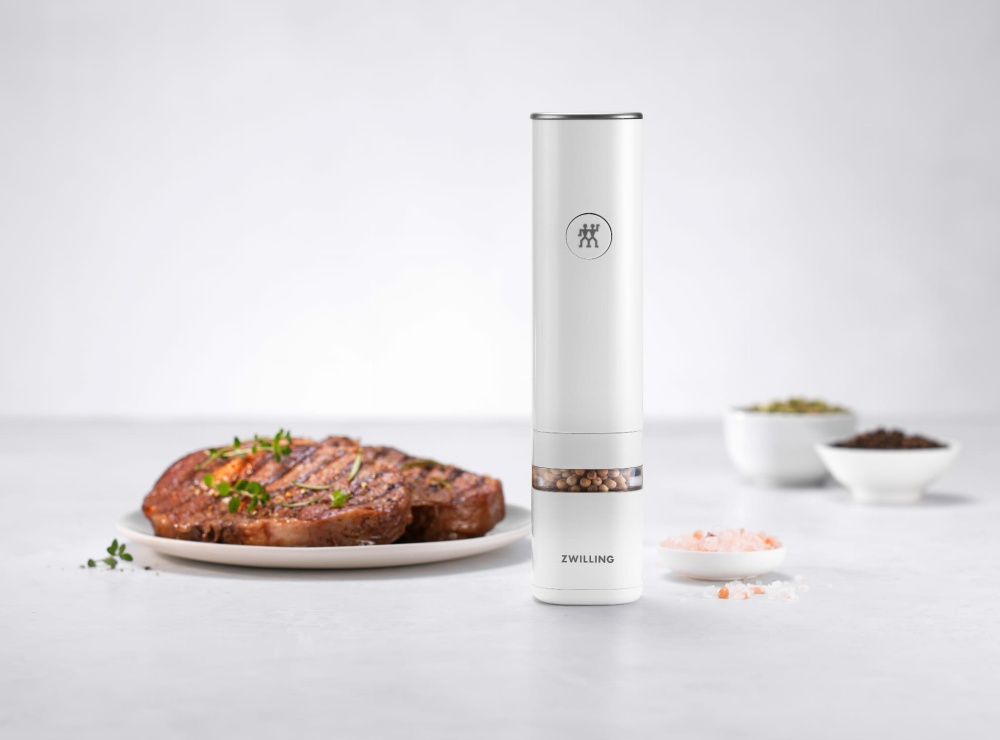 ZWILLING Spices Salt and Pepper Mill, Single, White
