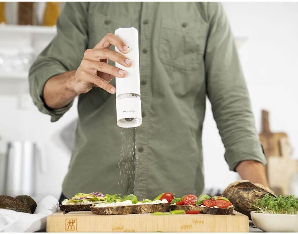 ZWILLING Spices Salt and Pepper Mill, Single, White