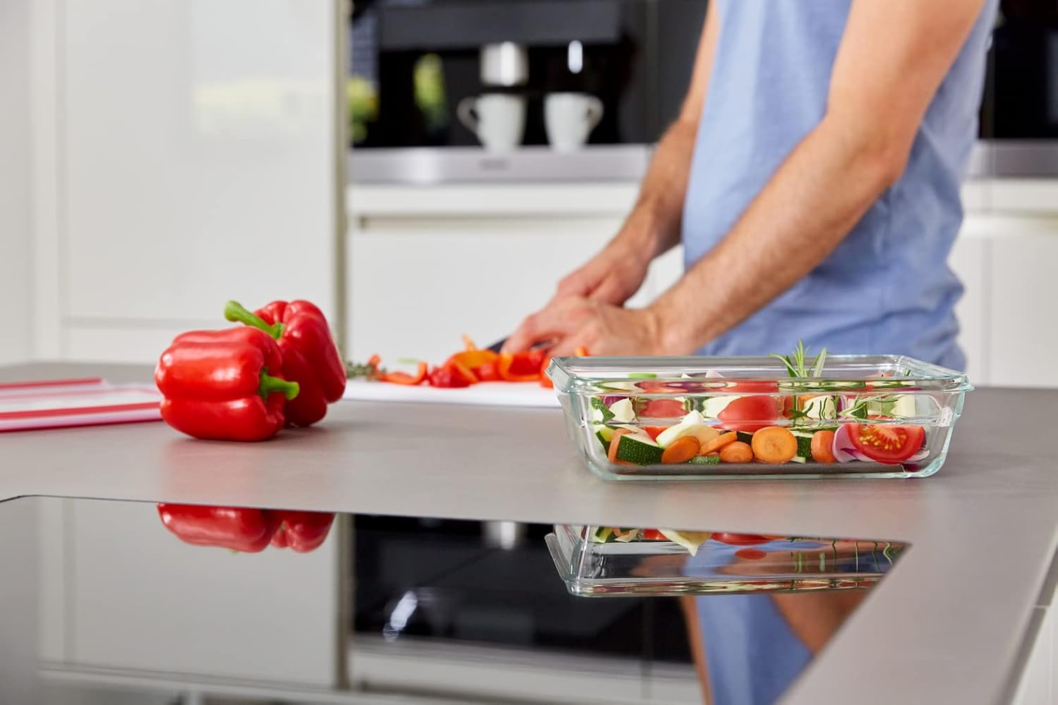 ظرف نگهدارنده شیشه ای 0.8 لیتری مسترسیل